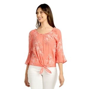 AB STUDIO OFF - THE SHOULDER BELL SLEEVE